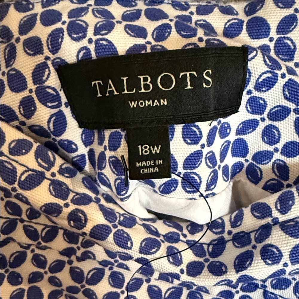 Talbots Blue and White Mini Skirt - Picture 2 of 3
